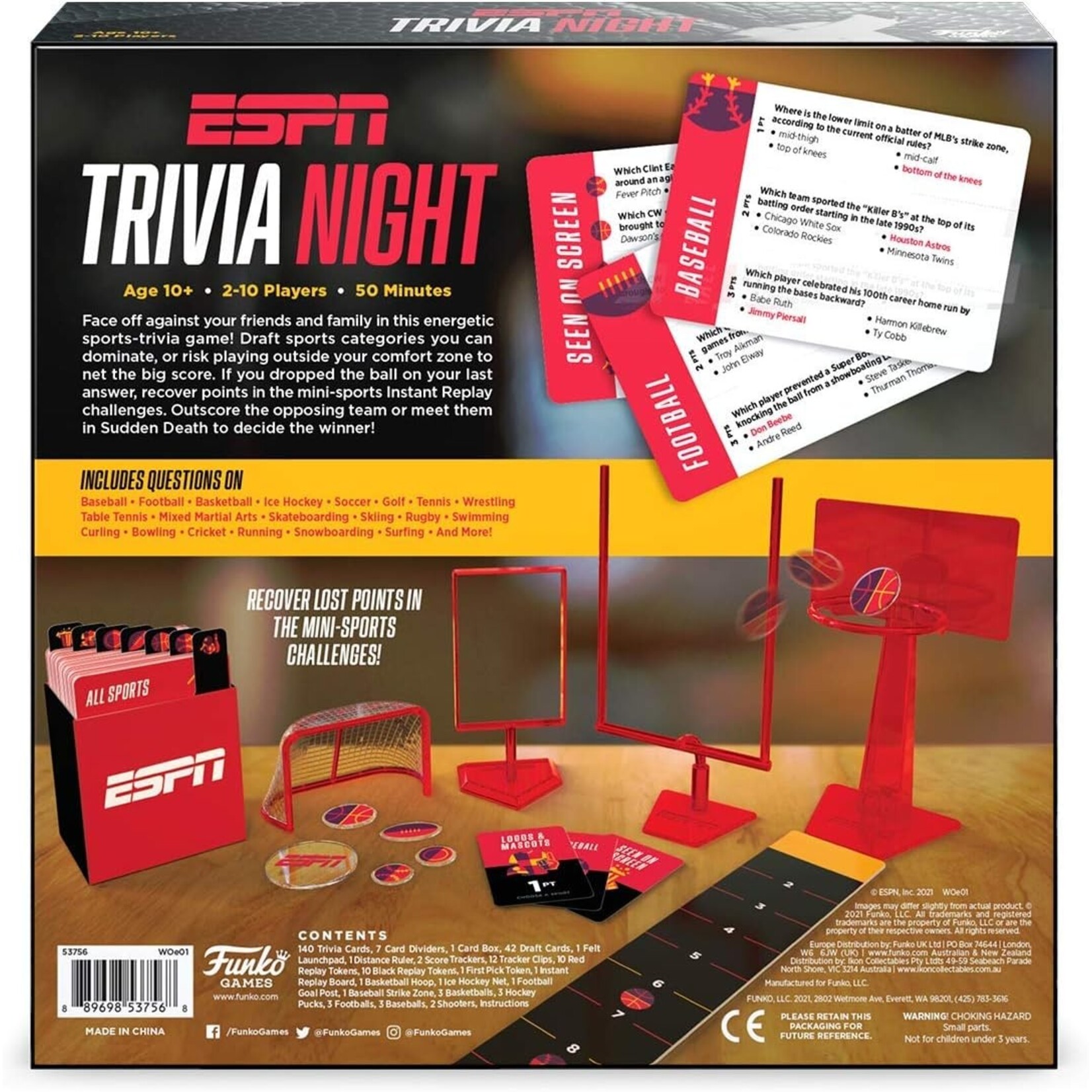 Nova ESPN Trivia Night Table Top Game