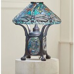 Nova Tiffany Style Dragonfly Turtleback Base Table Lamp