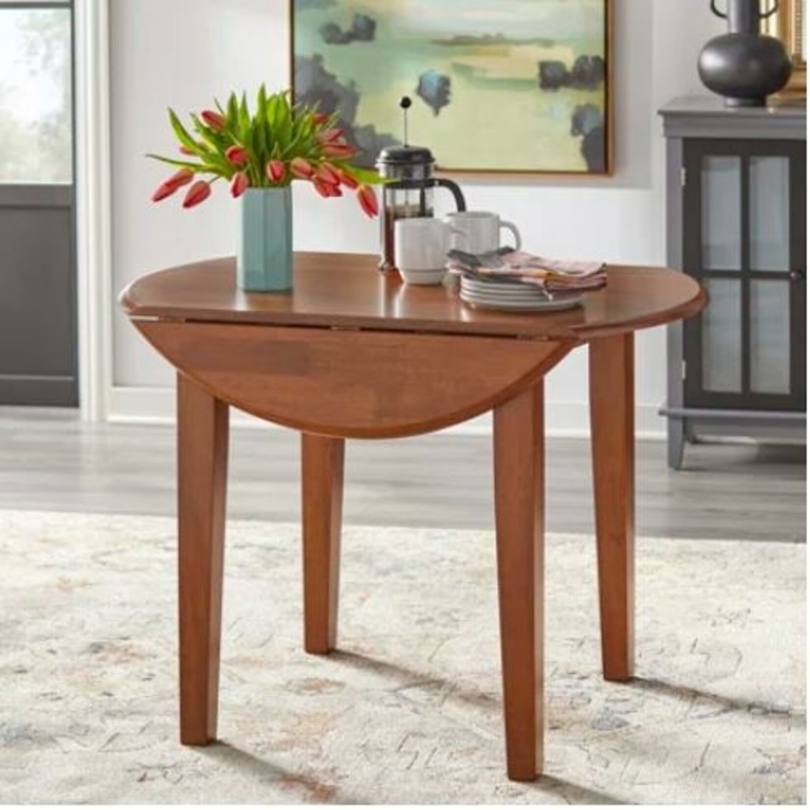Nova Framlingham Extendable Round Solid Wood Dining Table