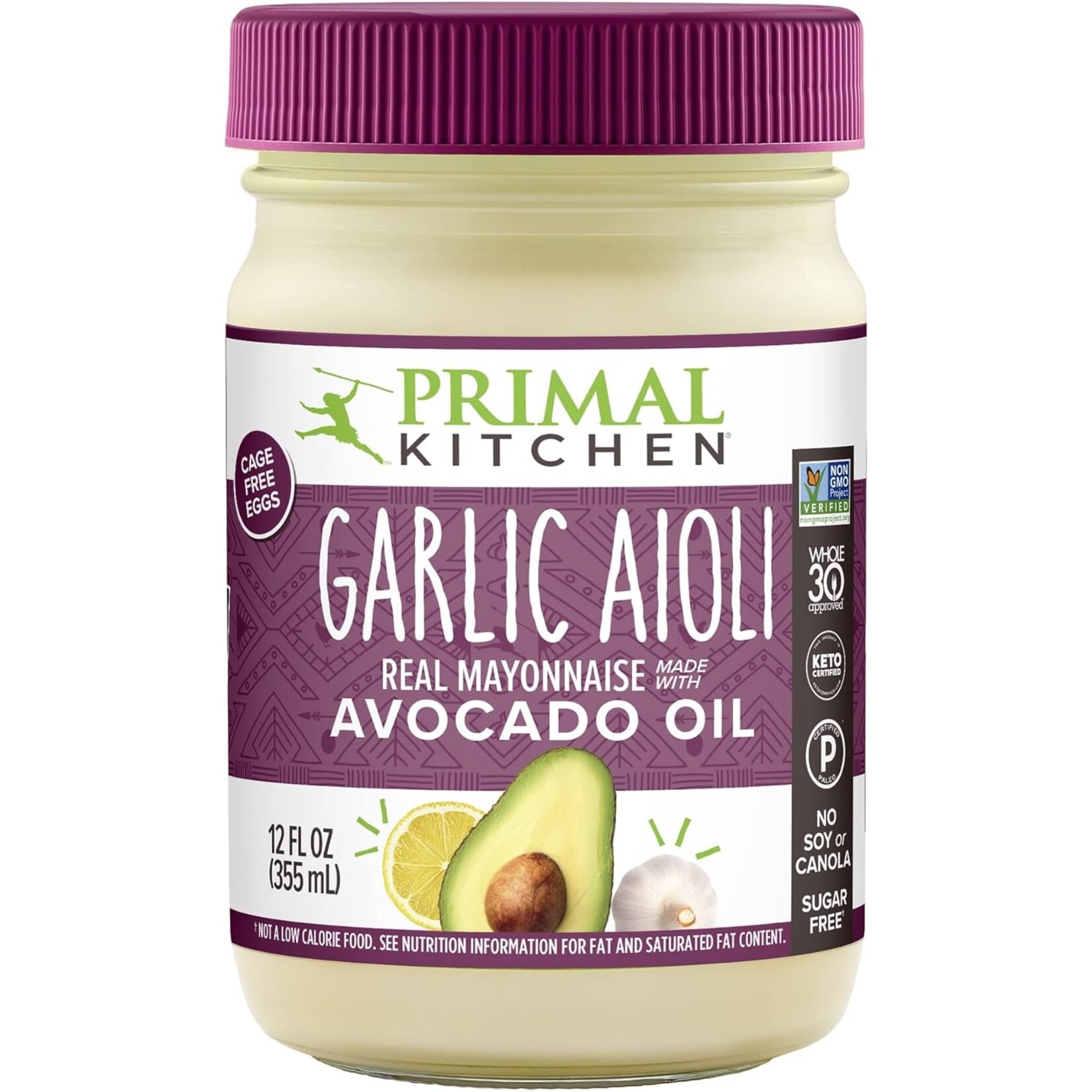 Nova Primal Kitchen Garlic Aioli Mayo with Avocado Oil, 12oz