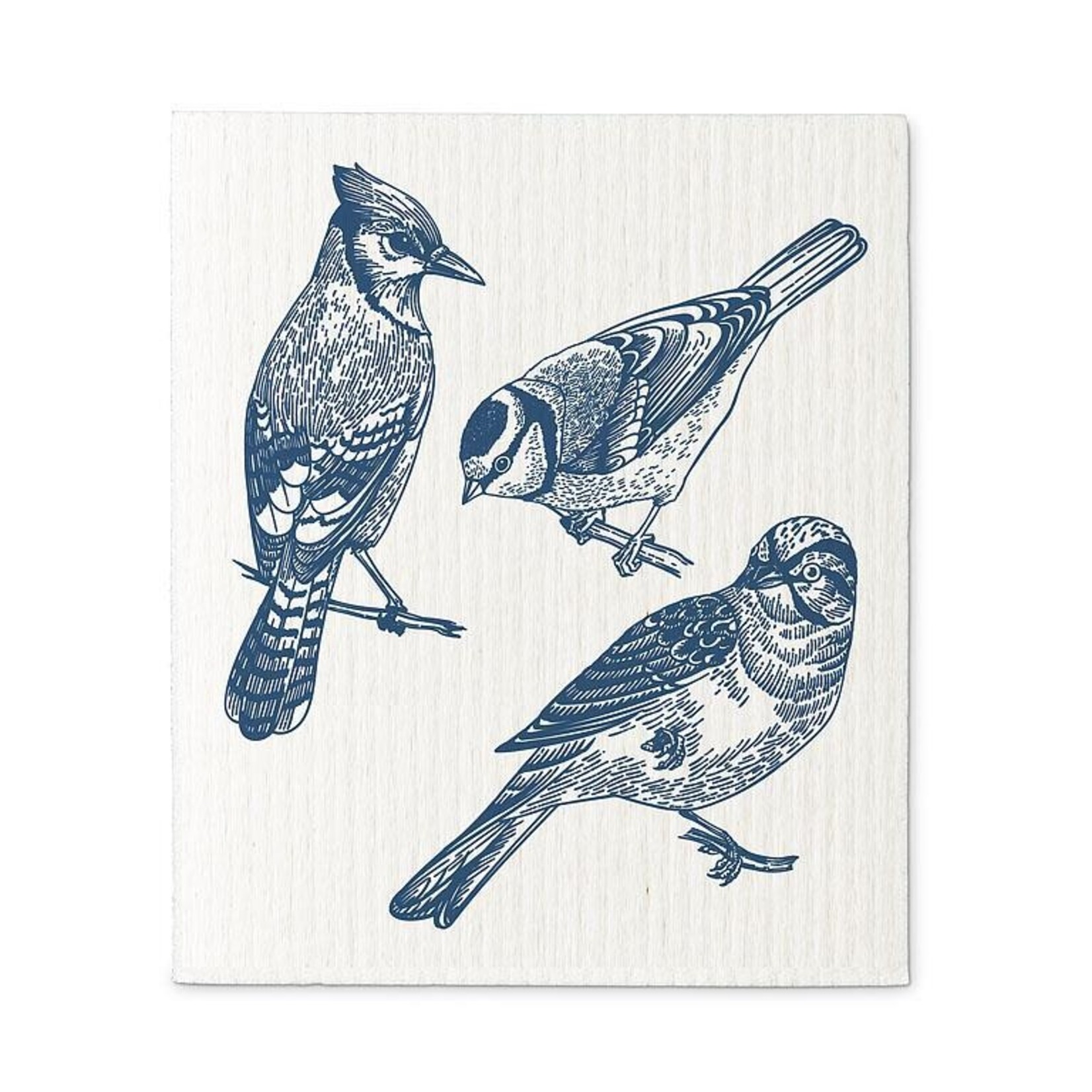 Nova Abbott 2pc Swedish Dishcloths; Bird Sketch