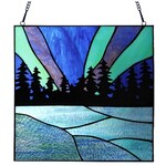 Nova *AS IS* RIVER OF GOODS 12.5" Stained Glass Window Panel - Tiffany-Style
