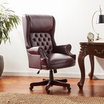 Nova WorkSmart Traditional Executive Office Chair with Solid Arms