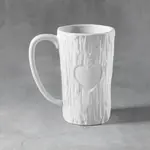 Tall wooden Heart Mug