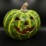 Wood Whittled Pumpkin