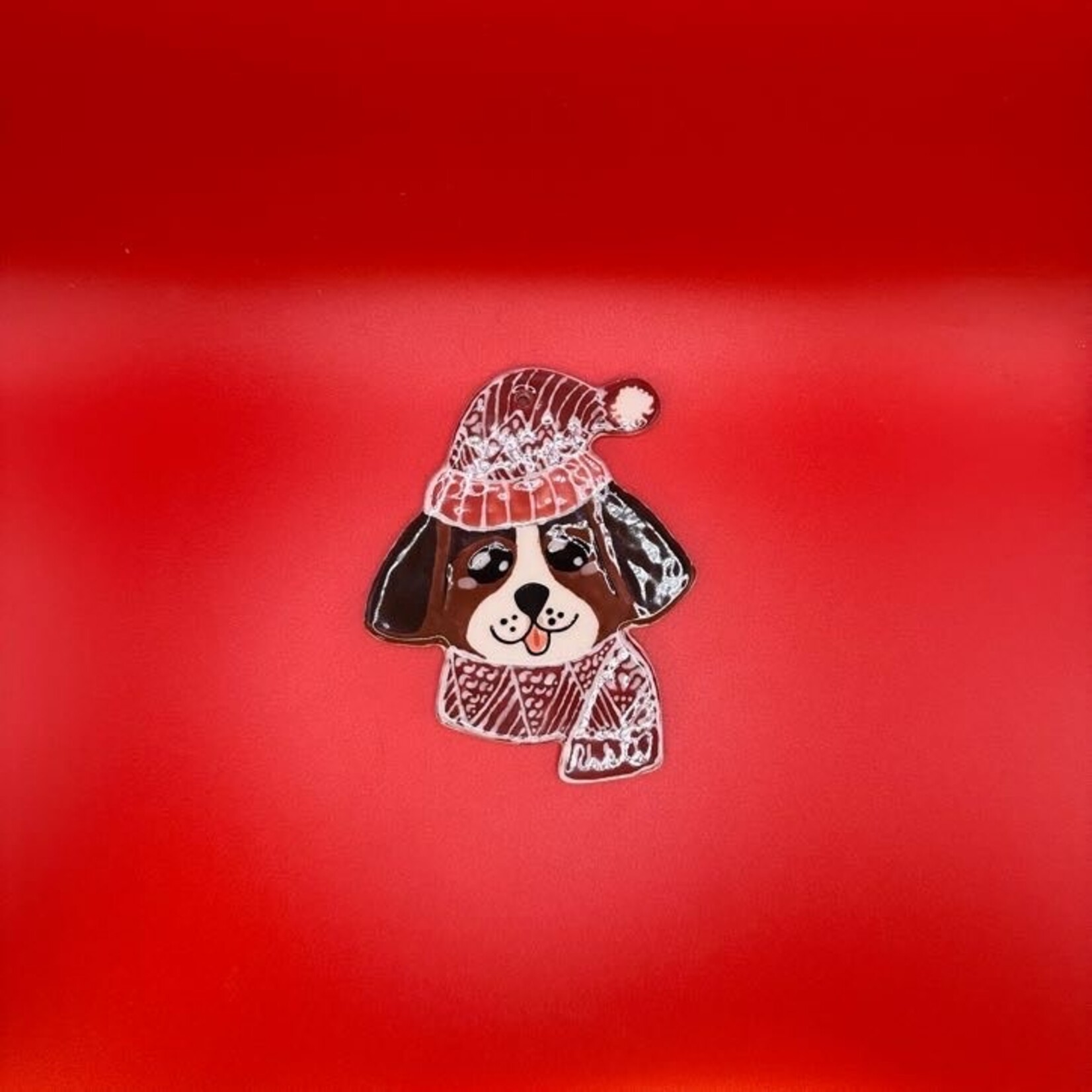 Hand Detailed Dog Orn.