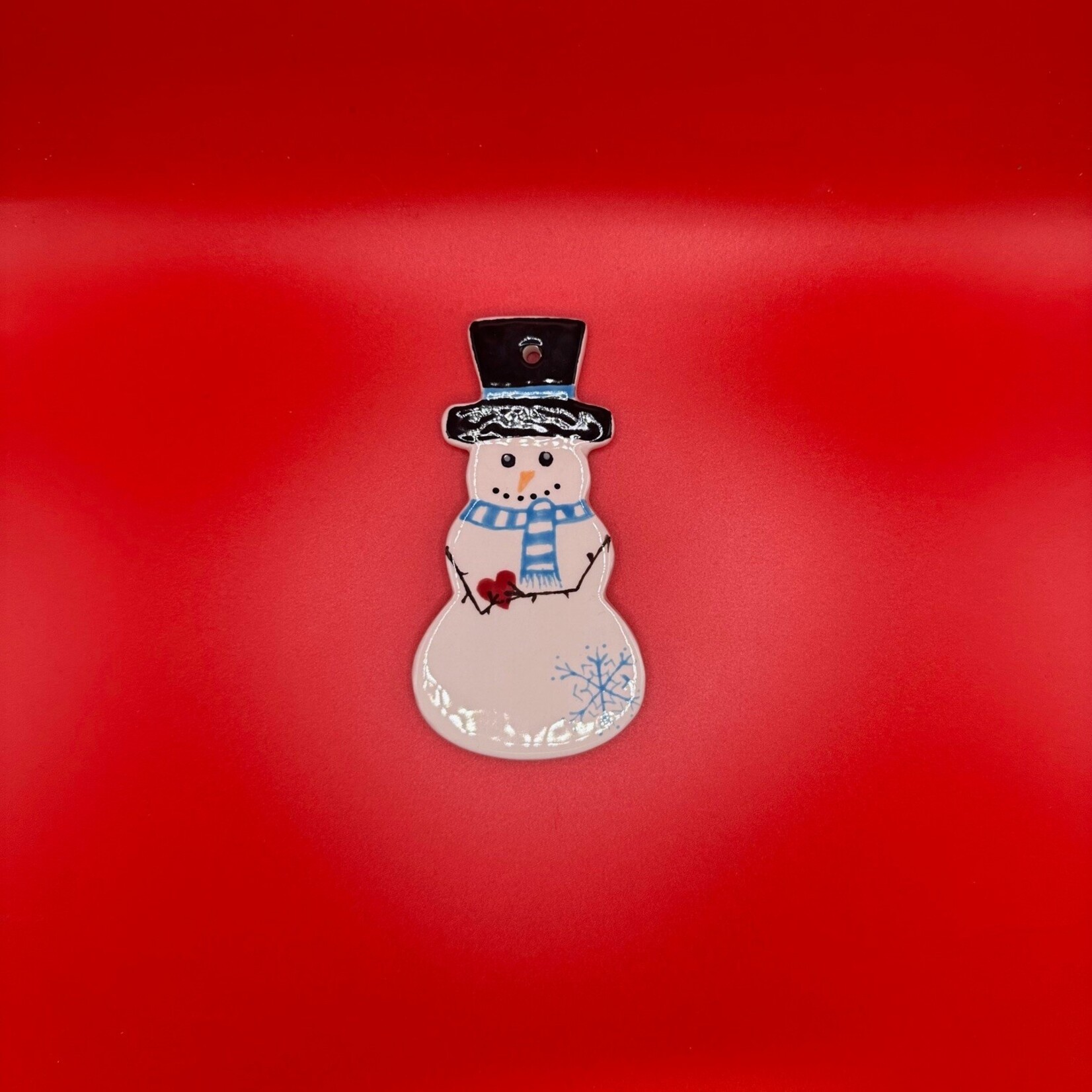 Snowman Ornament, Flat 4.7"