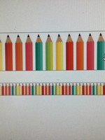 Schoolgirl Style Black, White, & Stylish Brights Pencil Border