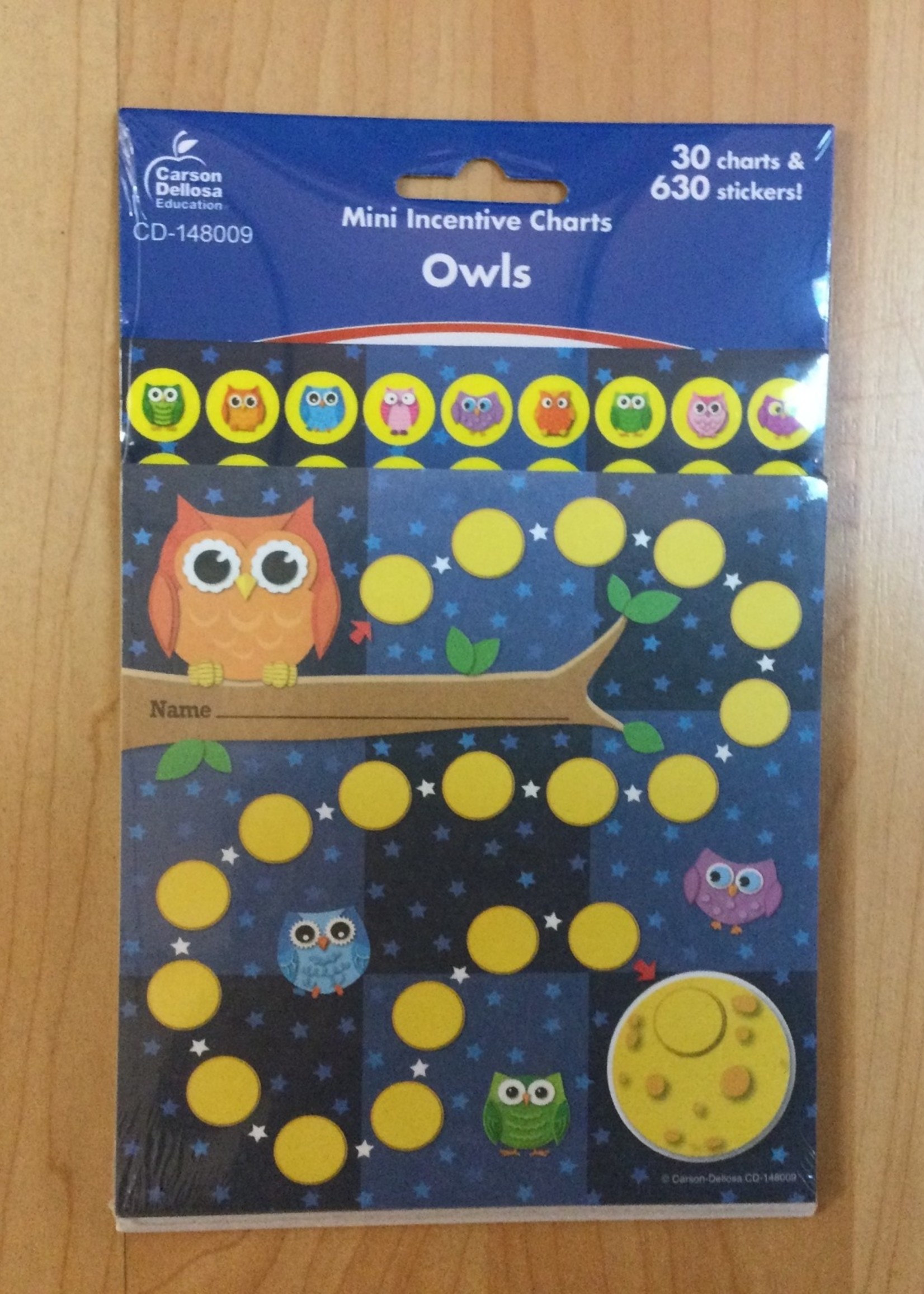 Owl Mini Incentive Charts 30pk