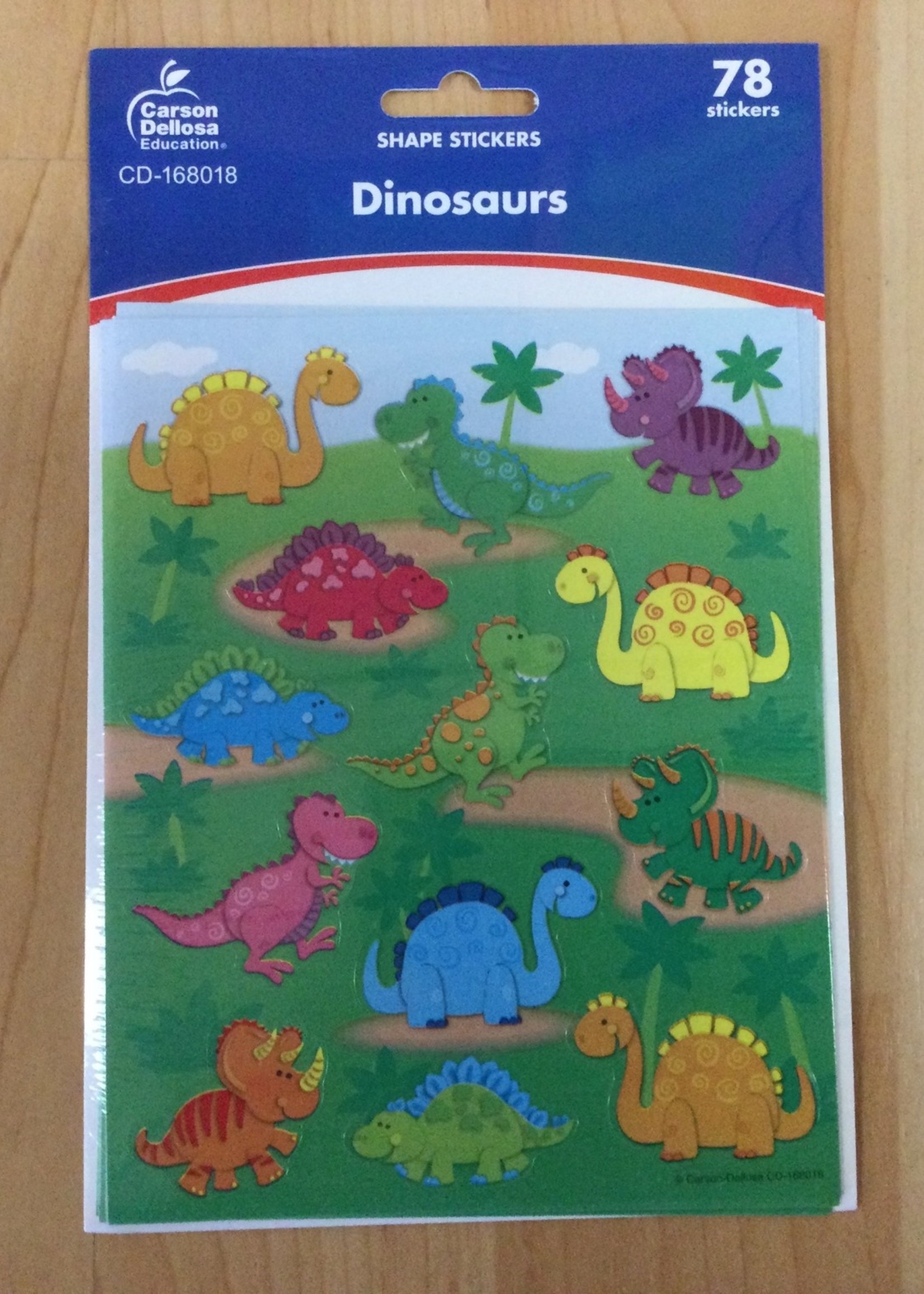 Dinosaur Shape Stickers 78pc