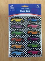 Race Cars Shape Stickers