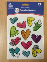 Kind Vibes Doodle Hearts Stickers 72pc
