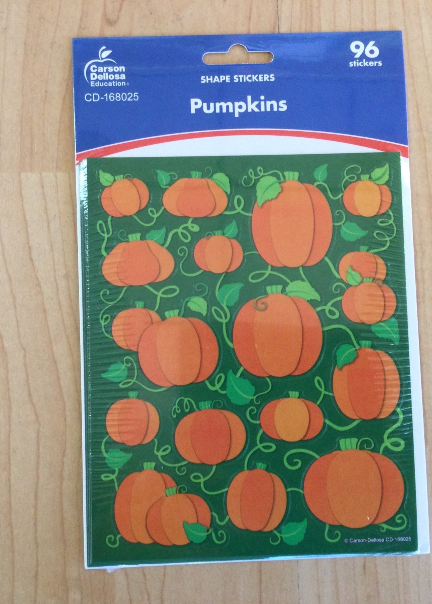 Pumpkin Shape Stickers 96pc