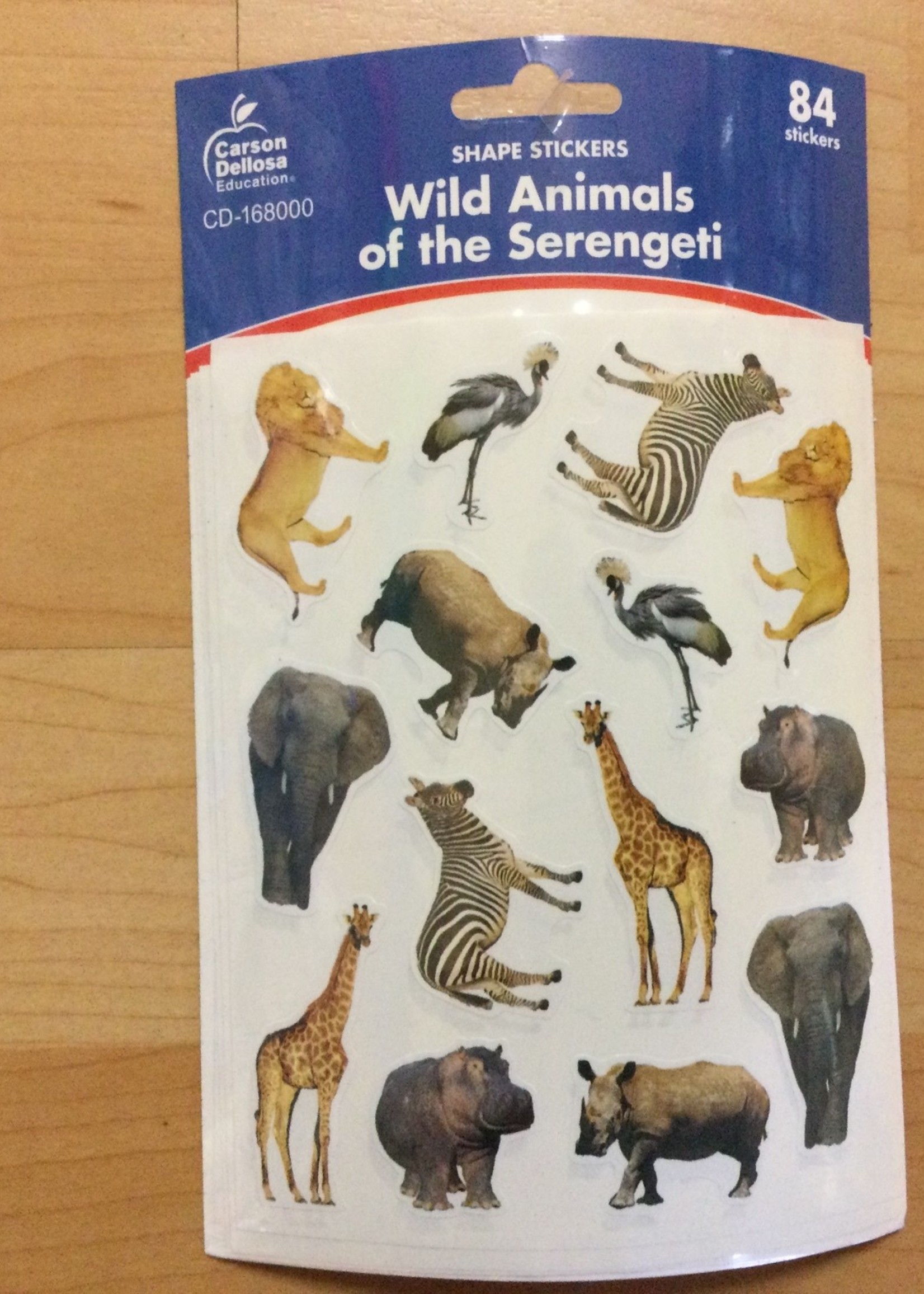 Wild Amimals of the Seregeti St Wild Animals of the Serengeti Stickers