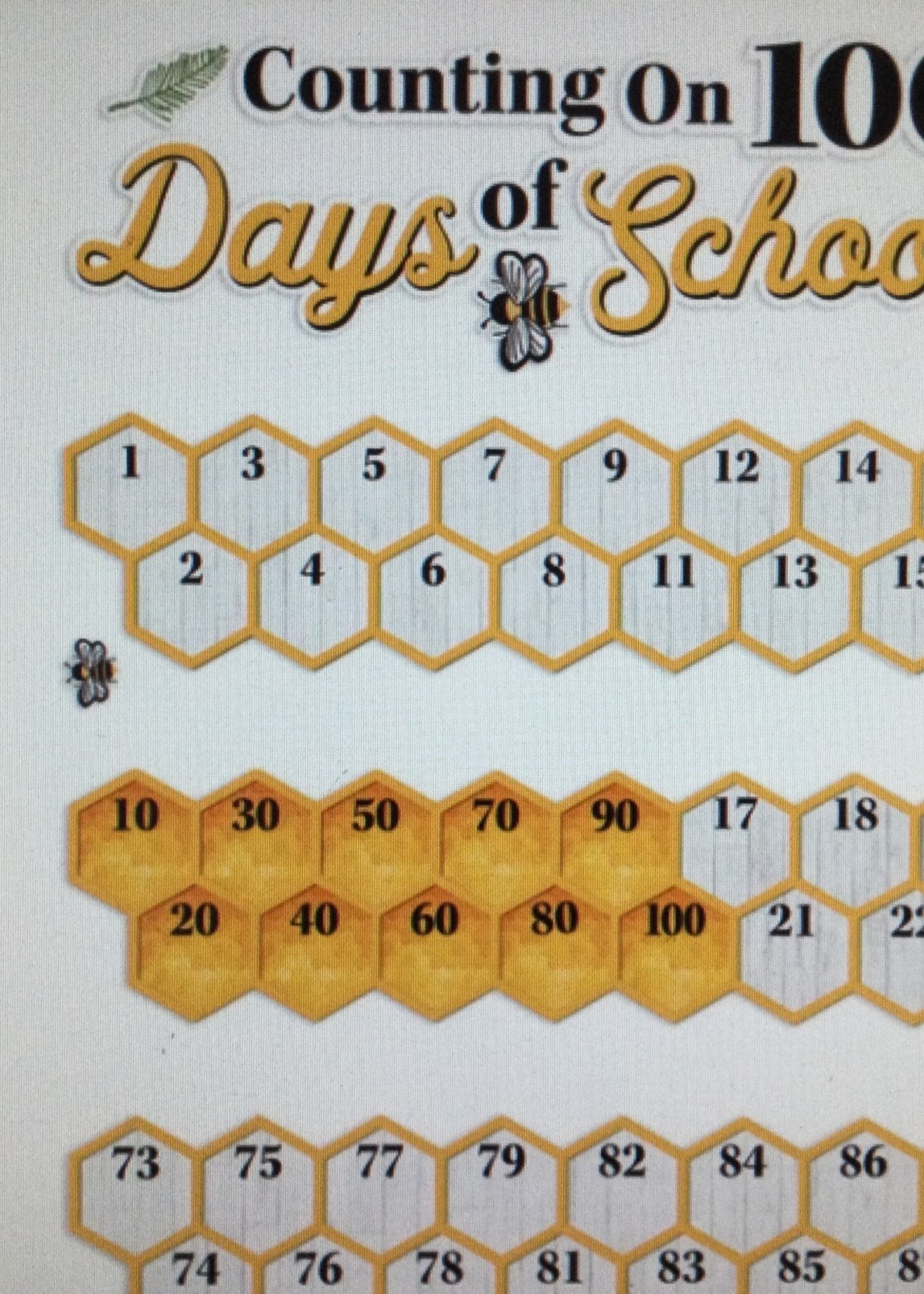 The Hive 100 Days Mini Bulletin Board Set