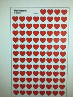 Red Heart Mini Stickers Red Hearts Mini Stickers 8 sheets
