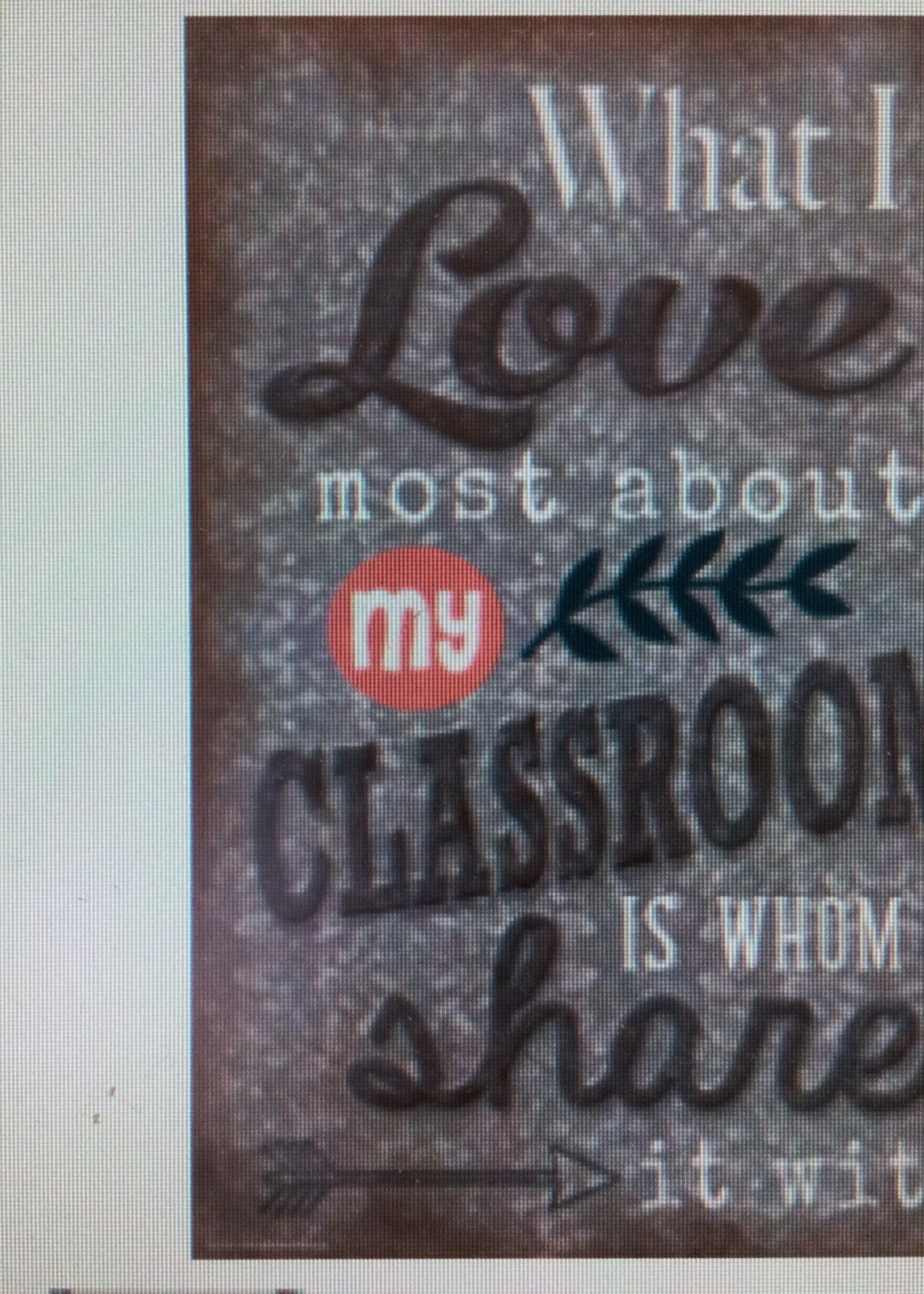Home Sweet Classroom What I Love Most About My Classroom Poster