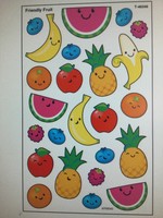 Friendly Fruit Stickers Friendly Fruit Stickers 8 sheets