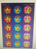 Caramel Stars Stinky Stickers Superstars Caramel Scratch 'n Sniff Stinky Stickers 60pc