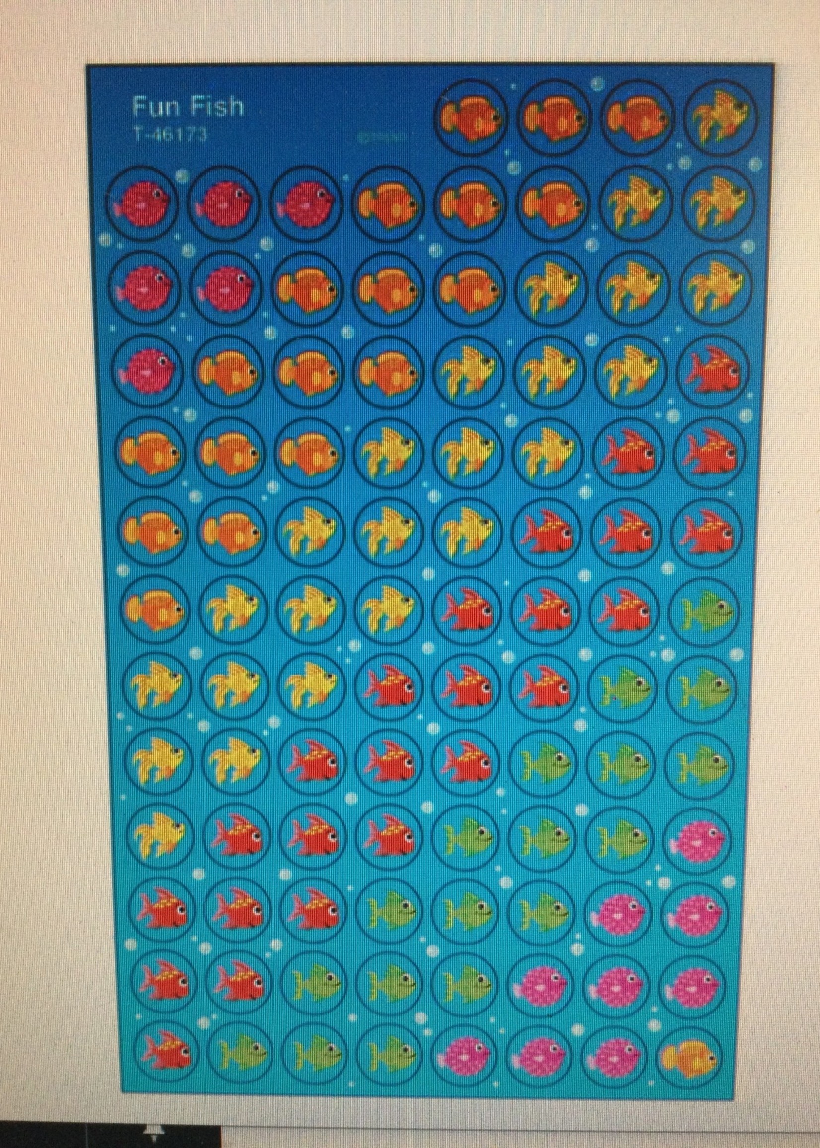 Fun Fish Spot Stickers Fun Fish Spot Stickers 8 sheets