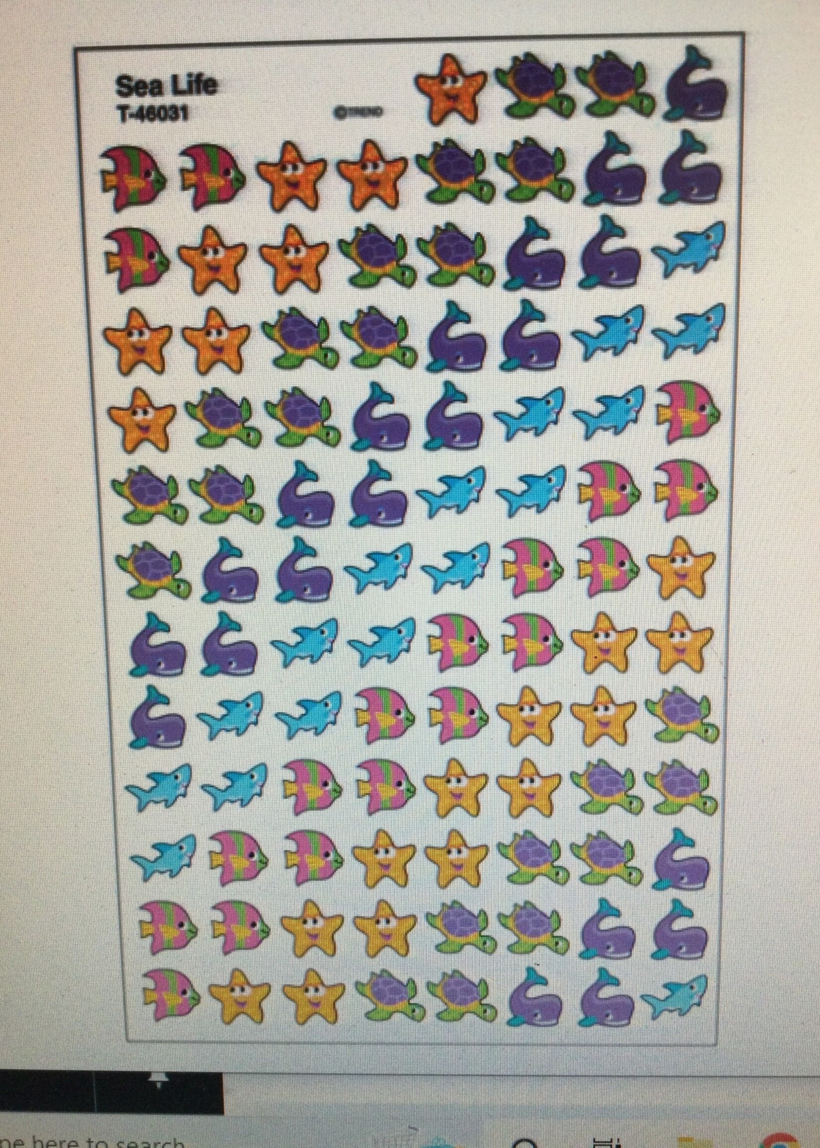 Sea Life Mini Stickers Sea Life Mini Stickers 8 sheets