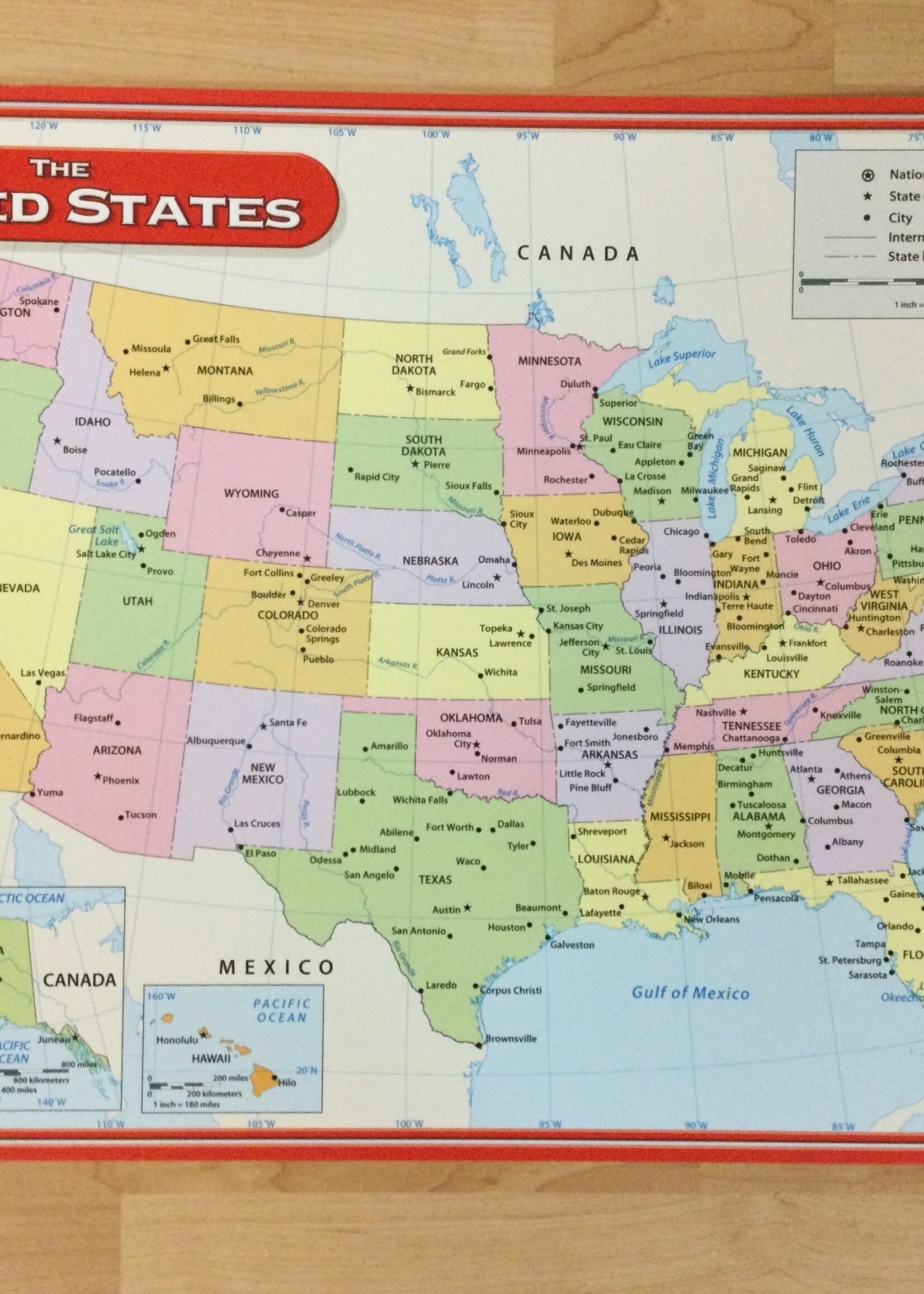 Map of the United States Chart Map of the United States Chart