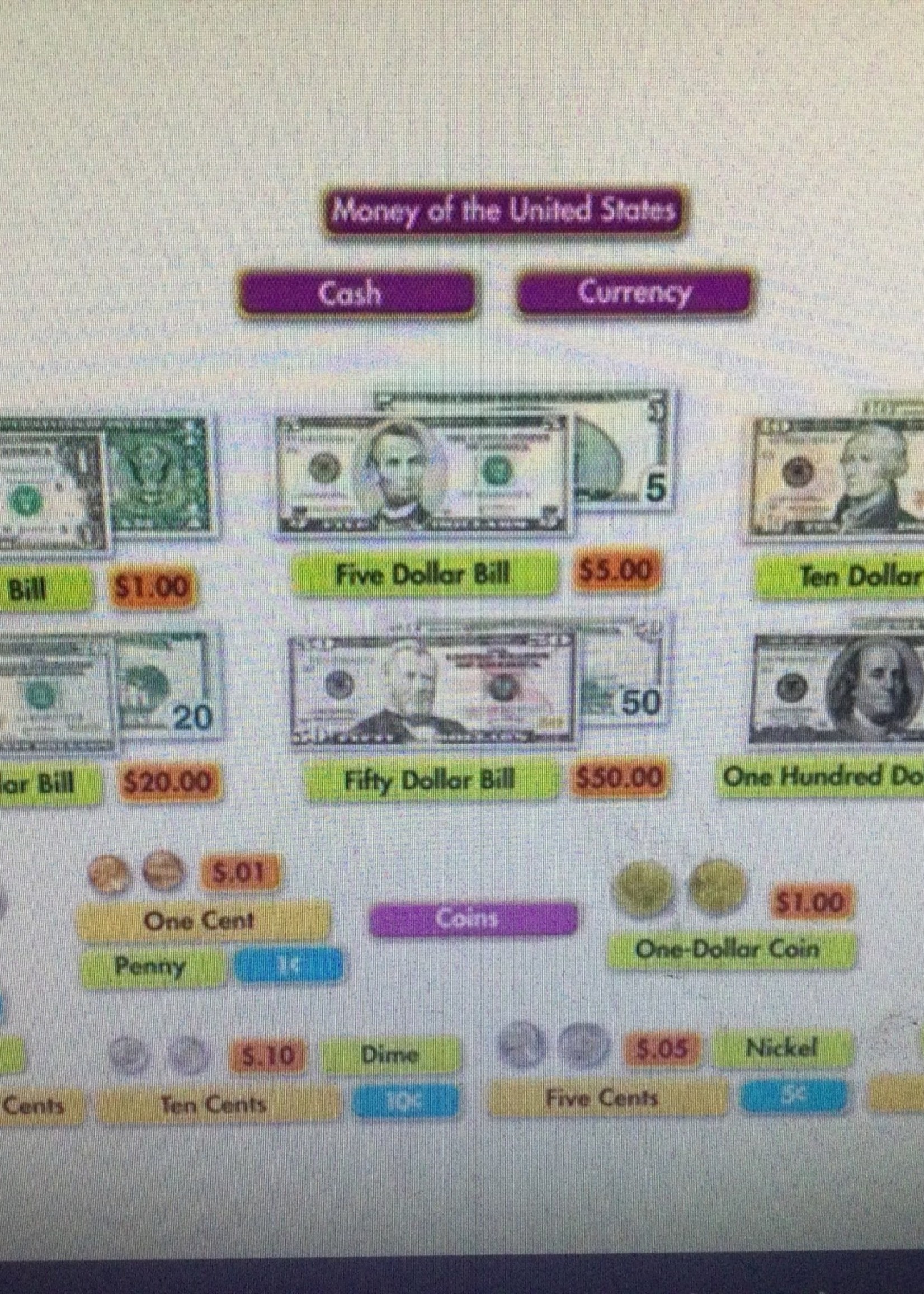 Money Mini Bulletin Board Set