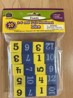 1-6 & 2-12 Numbered Foam Dice 20pc