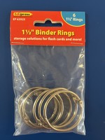 1 1/2" Binder Rings 6pc
