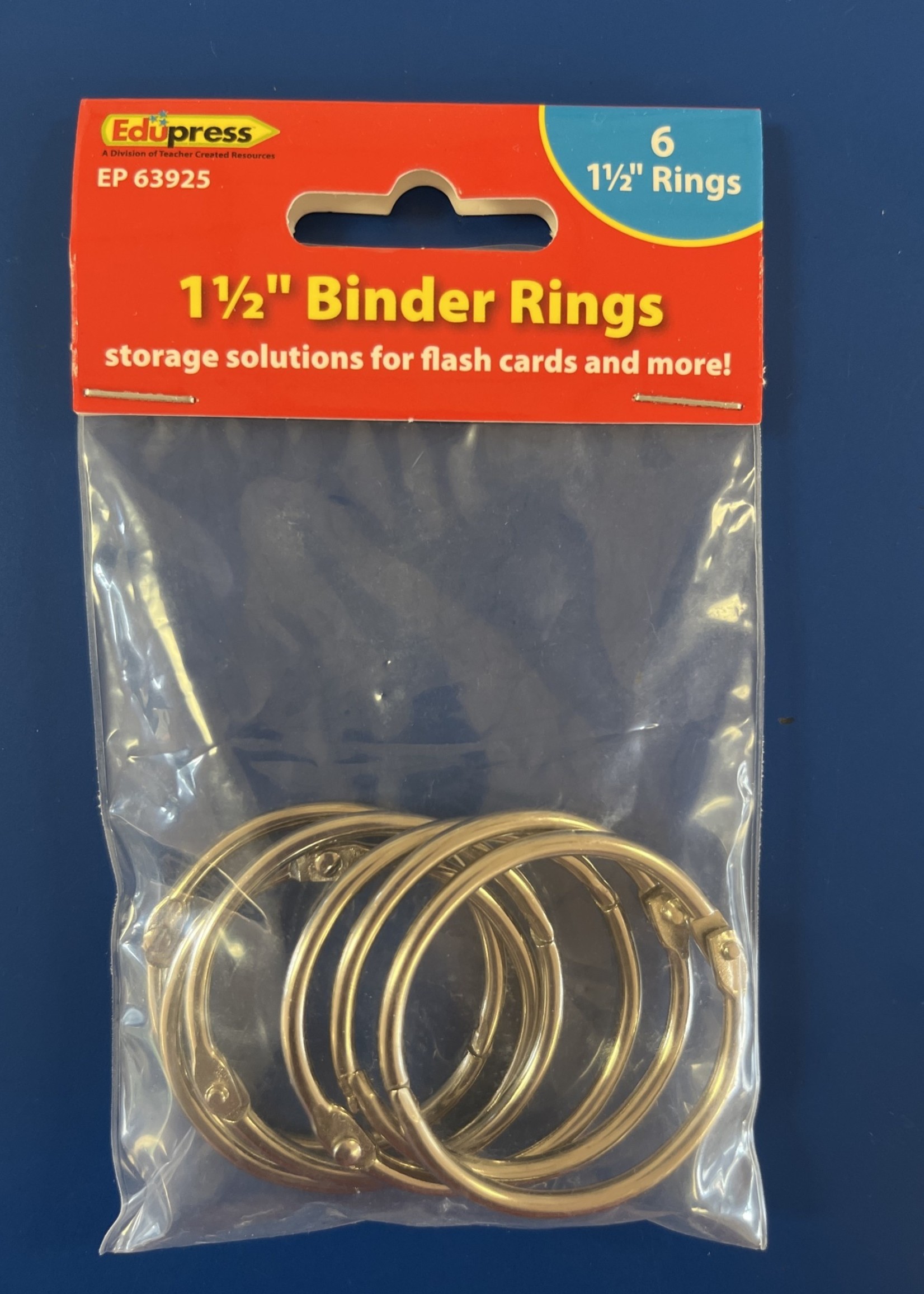 1 1/2" Binder Rings 6pc