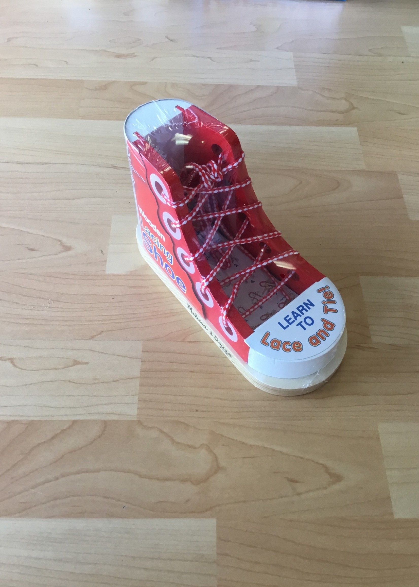 Melissa & Doug Wooden Lacing Shoe