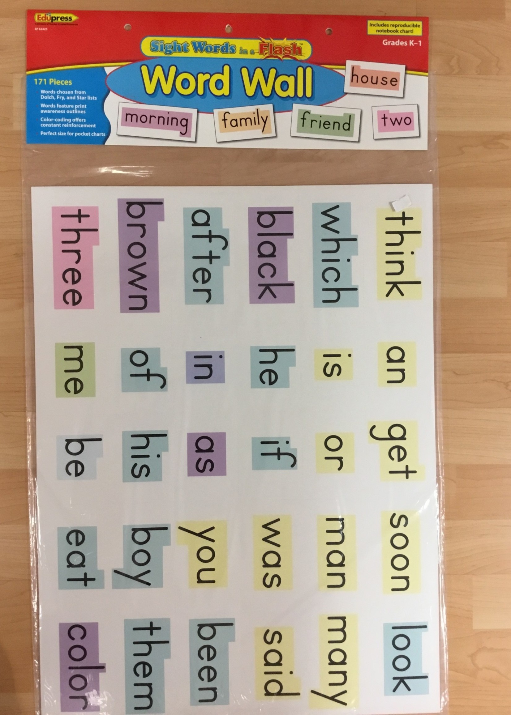 Sight Words in a Flash: Word Wall K-1 169pc