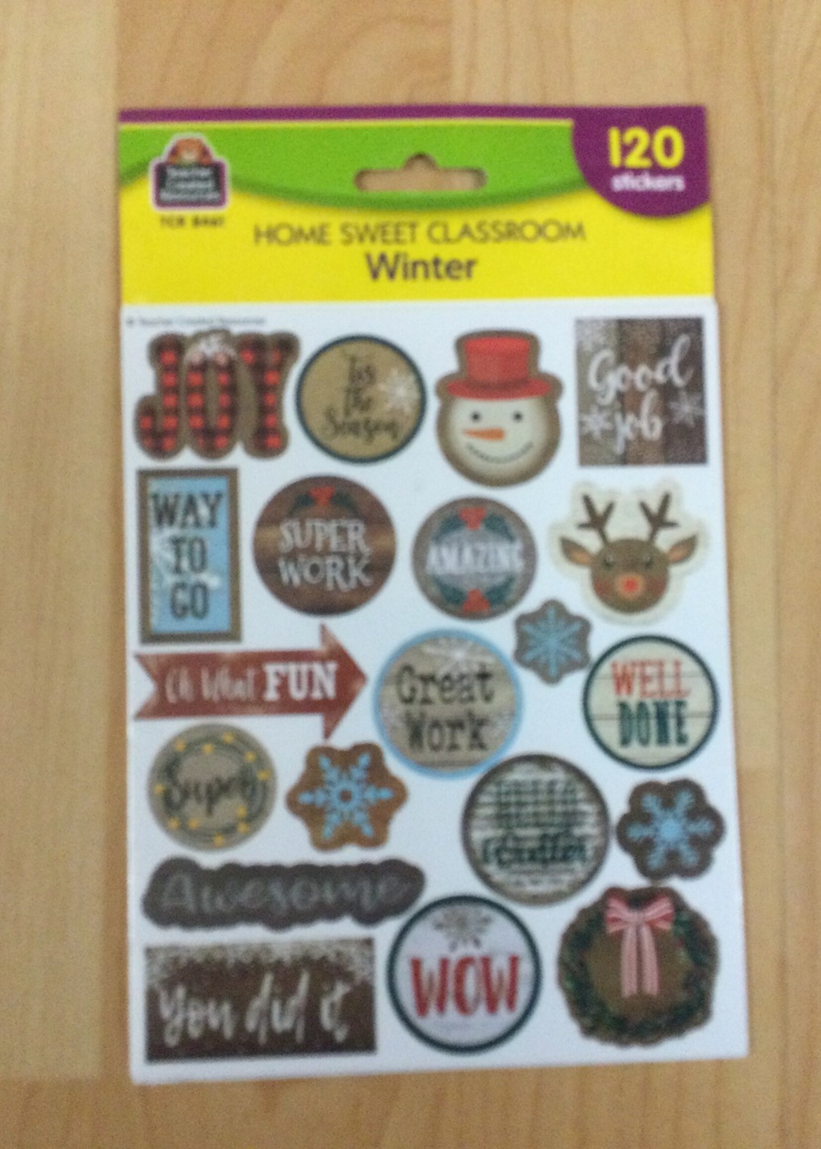 Home Sweet Classroom Winter Stickers 120pc