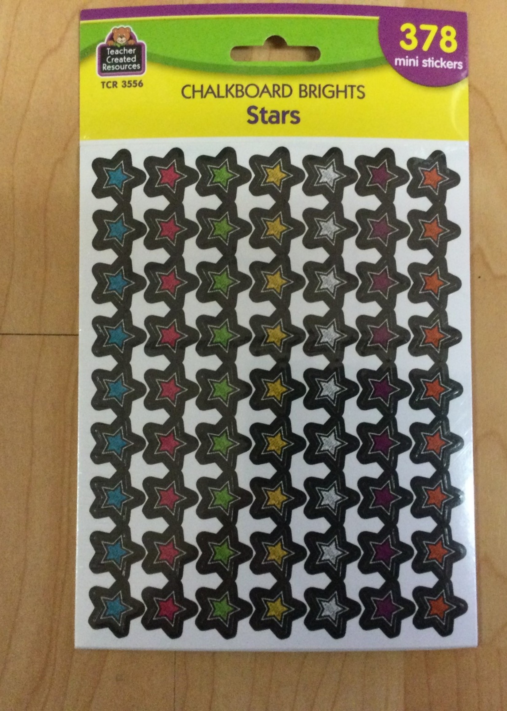 Chalkboard Brights Stars Mini Stickers 378pc