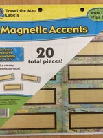 Travel the Map Magnetic Labels 20pc
