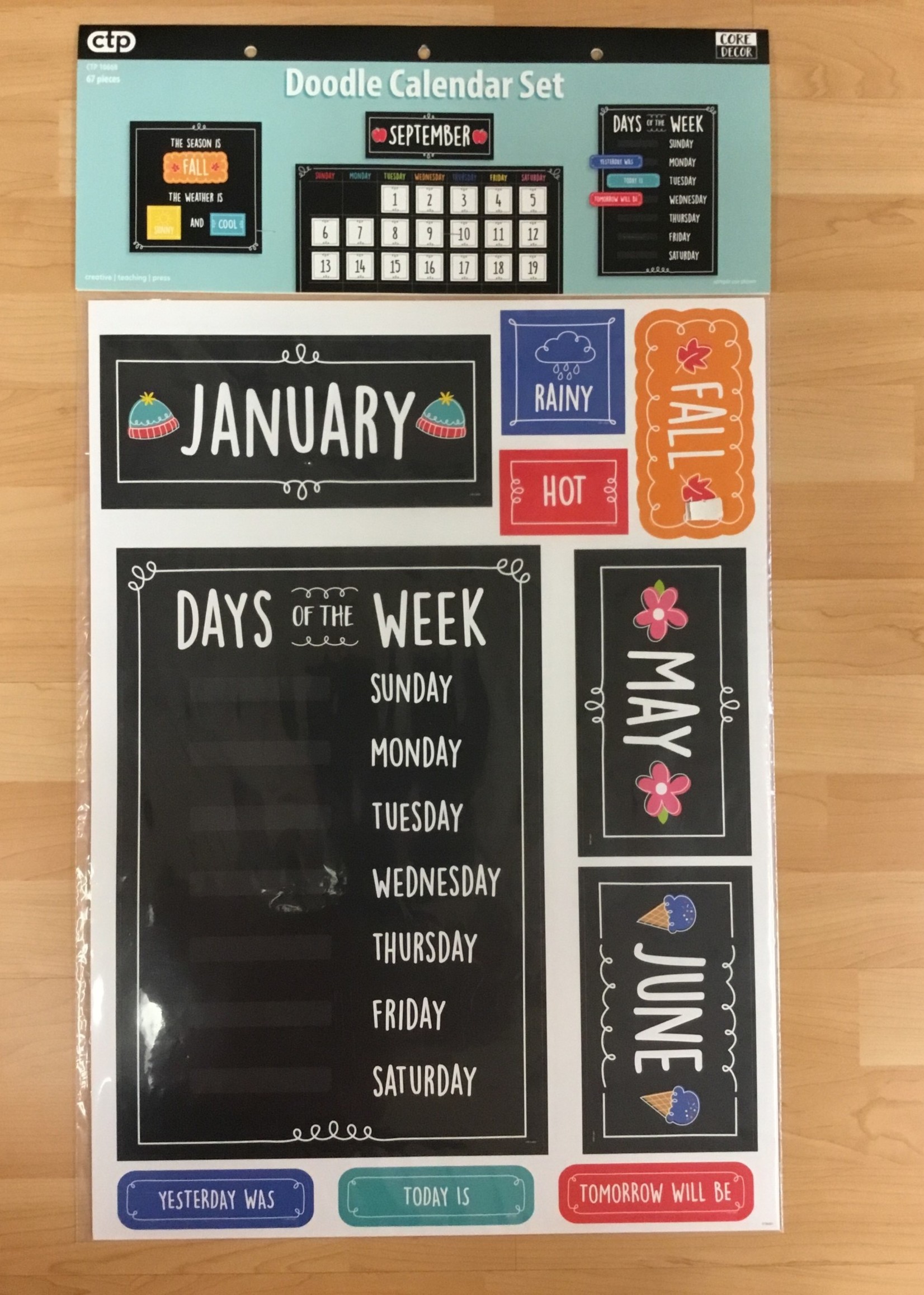 Doodle Calendar Bulletin Board Set