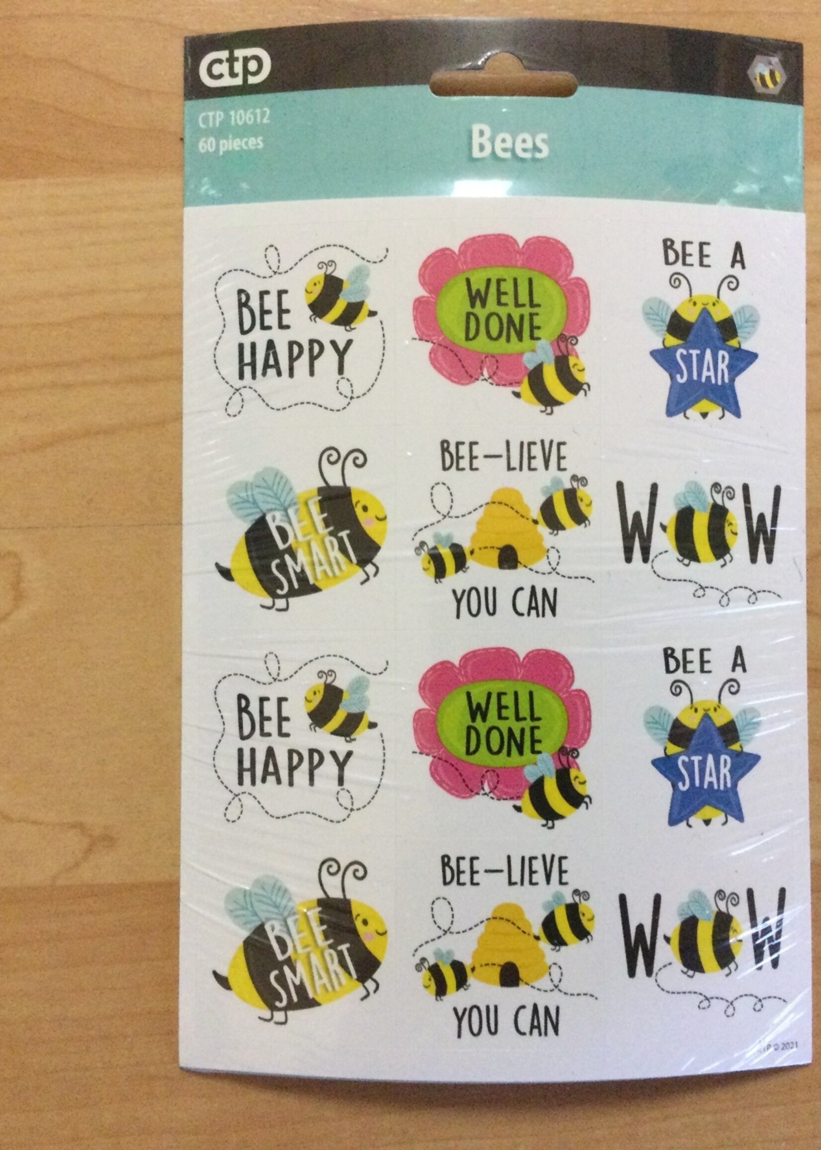 Bees Reward Stickers 60pc