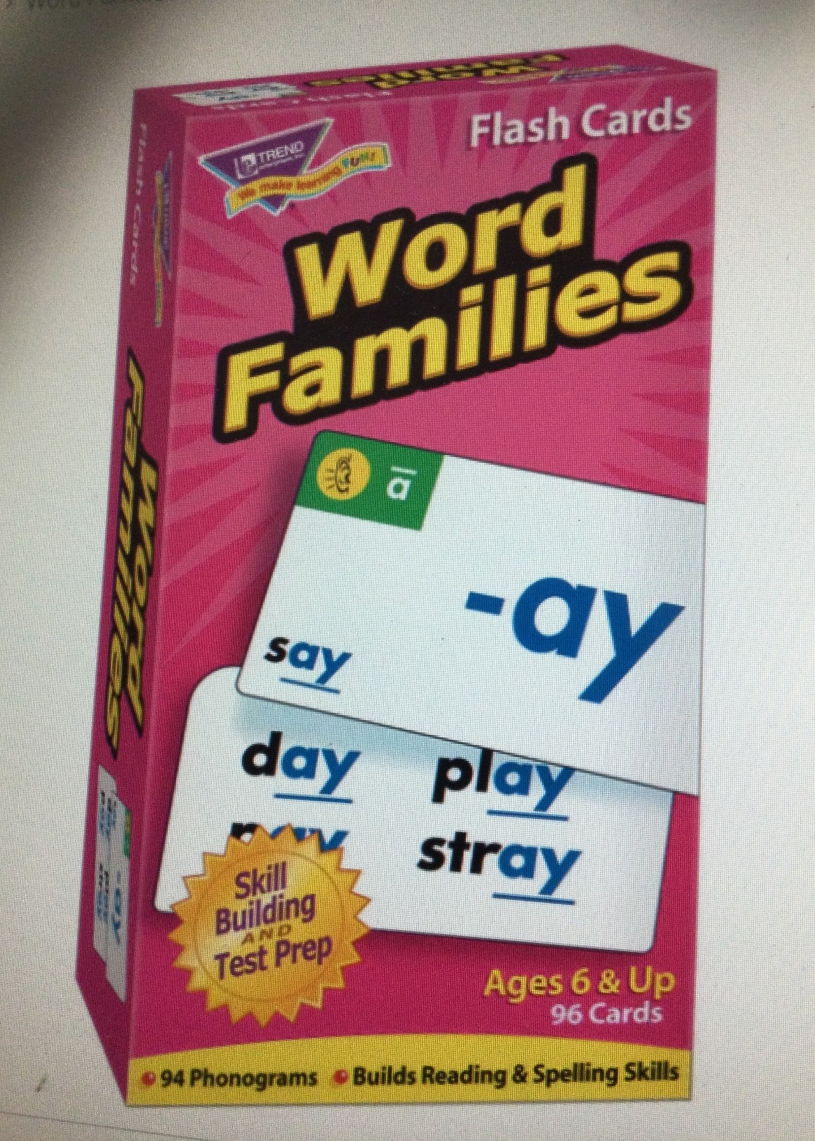 Word Families Flash Cards Word Families Flash Cards