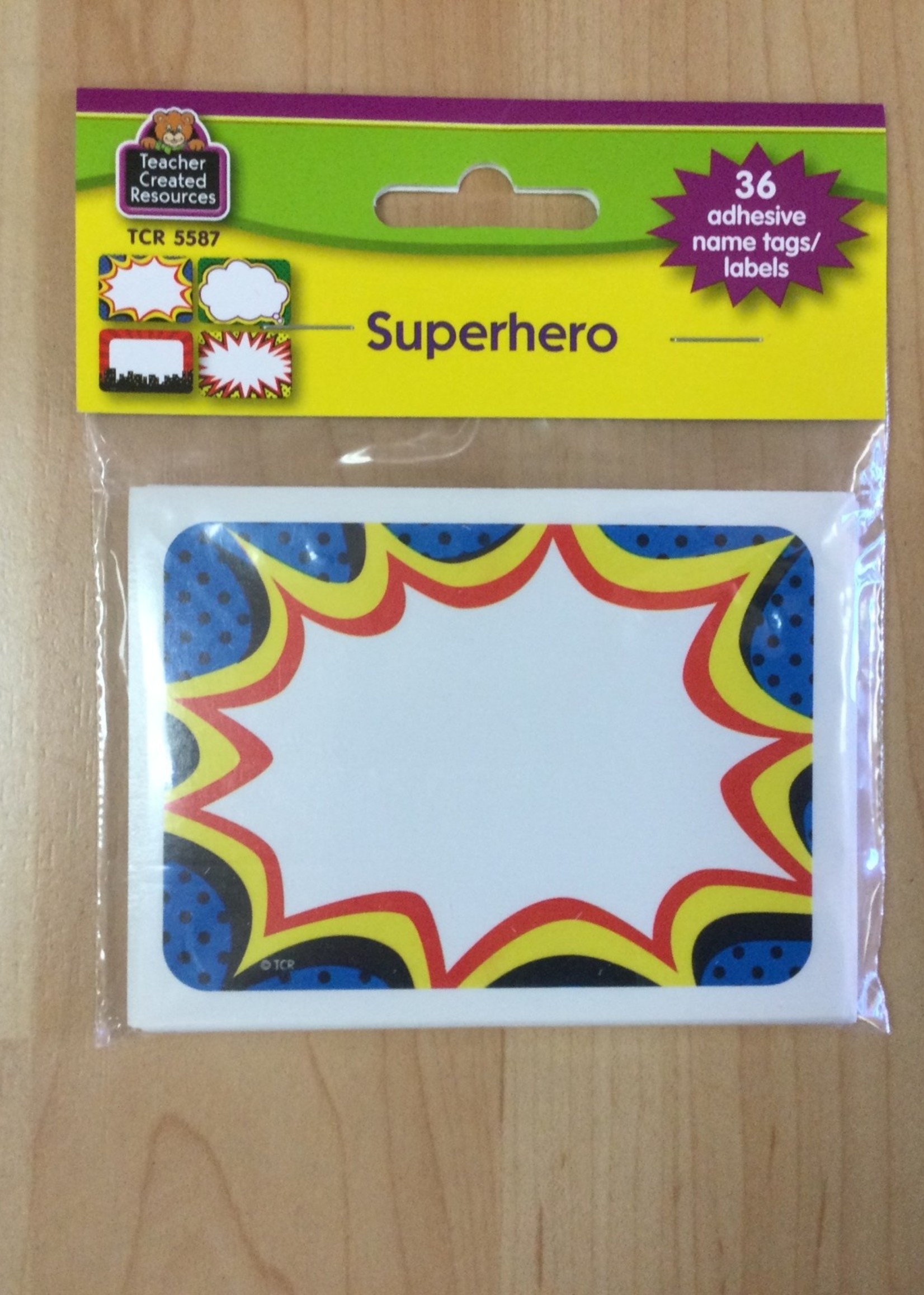 Superhero Name Tags Superhero Name Tags 36pk