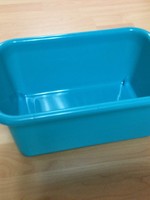 Teal Small Plastic Storage Bin Teal Small Plastic Storage Bin