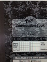 Graphing Grid & Wide Ruled Composition Book