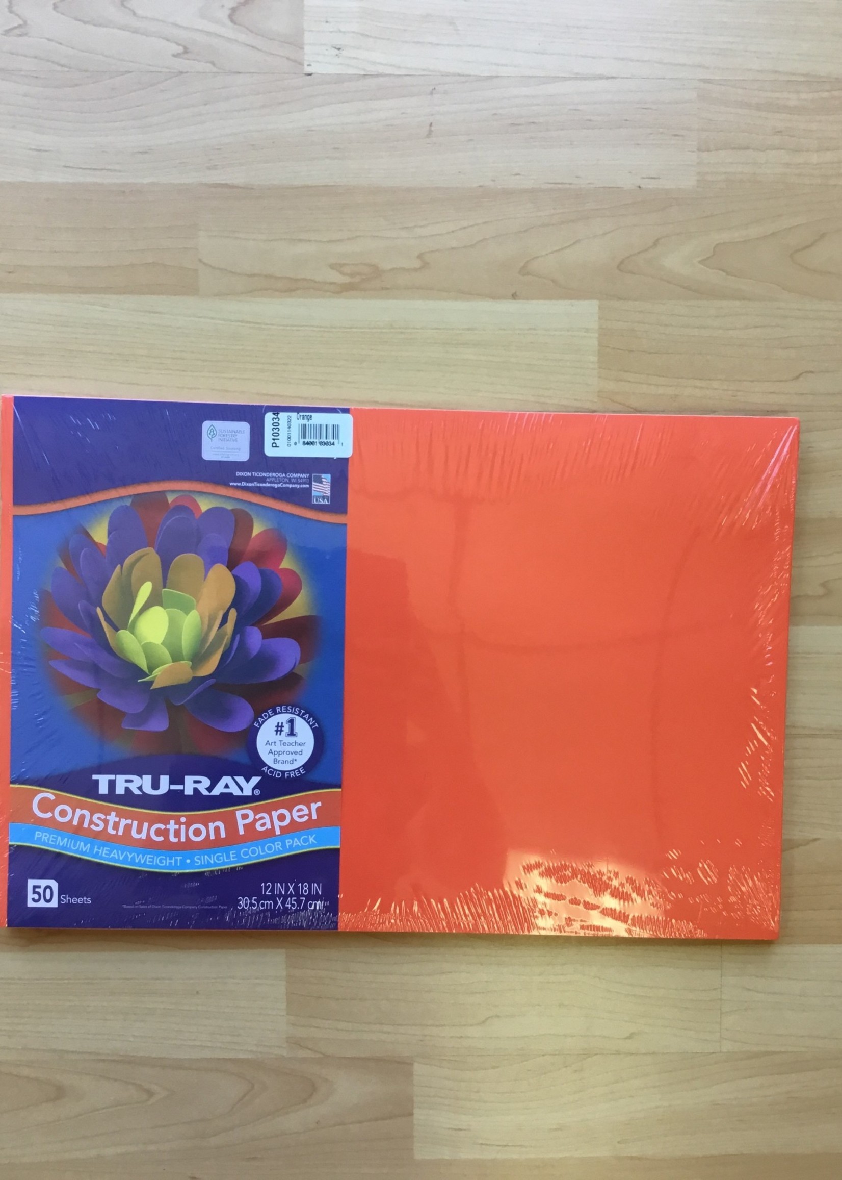 Orange Tru-Ray 12x18 Construction Paper