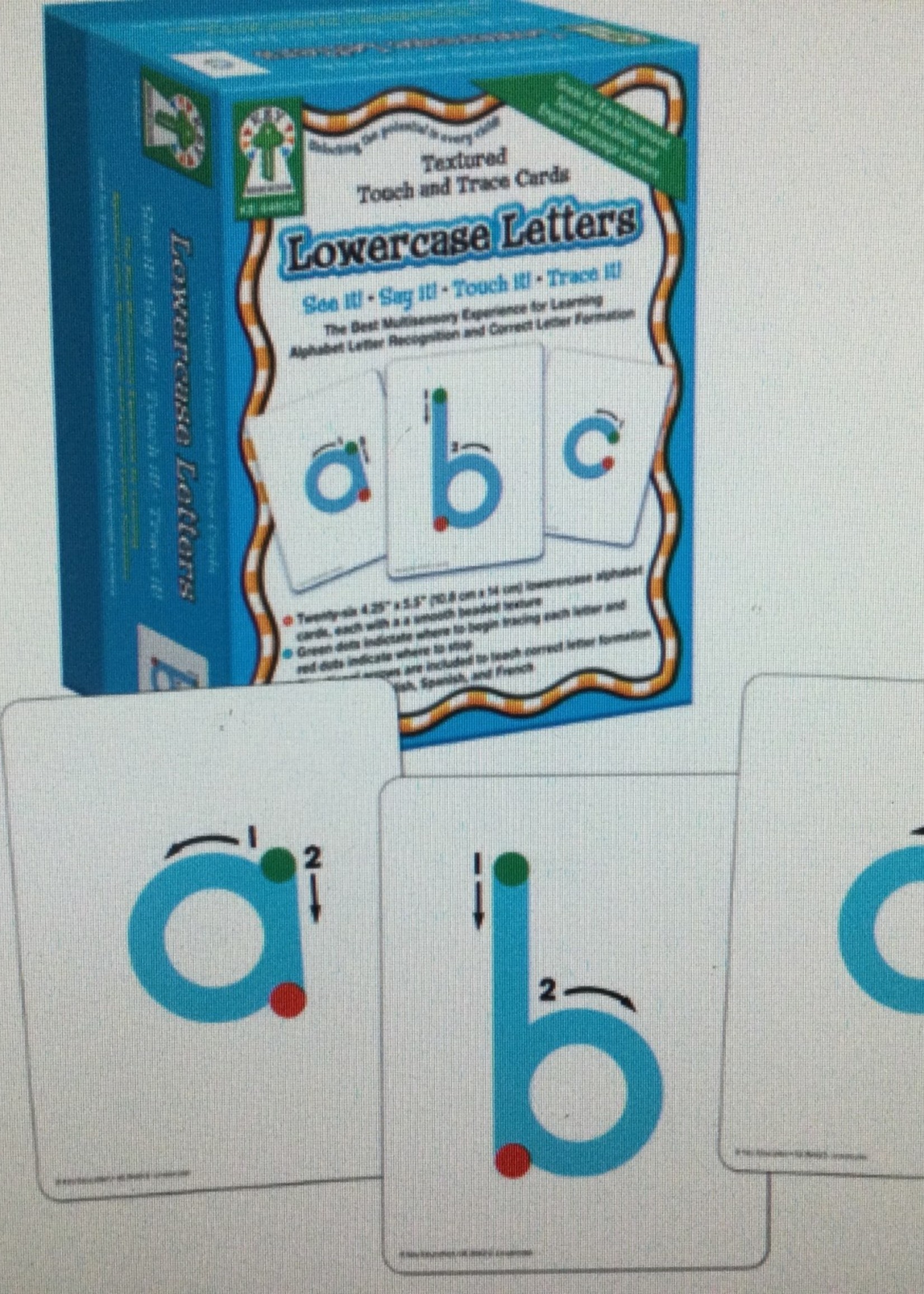 Textured Touch & Trace Lowercase Letters