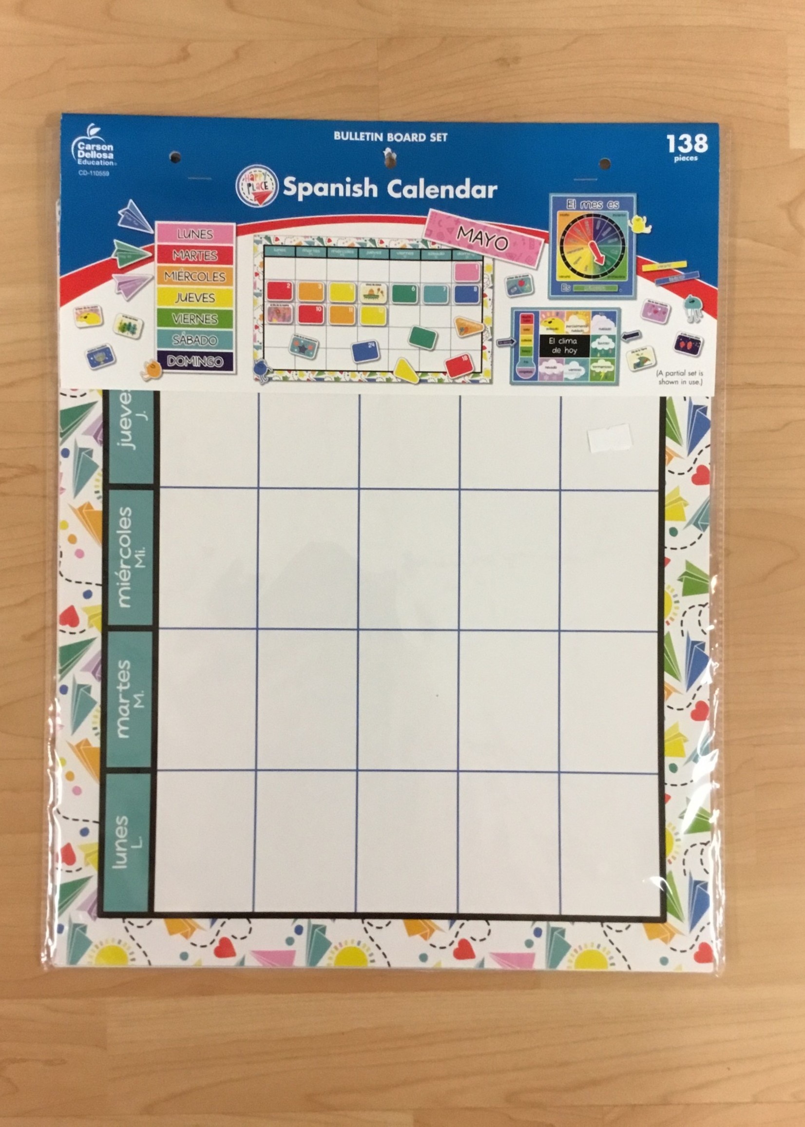 Happy Place Spanish Calendar Bulletin Board