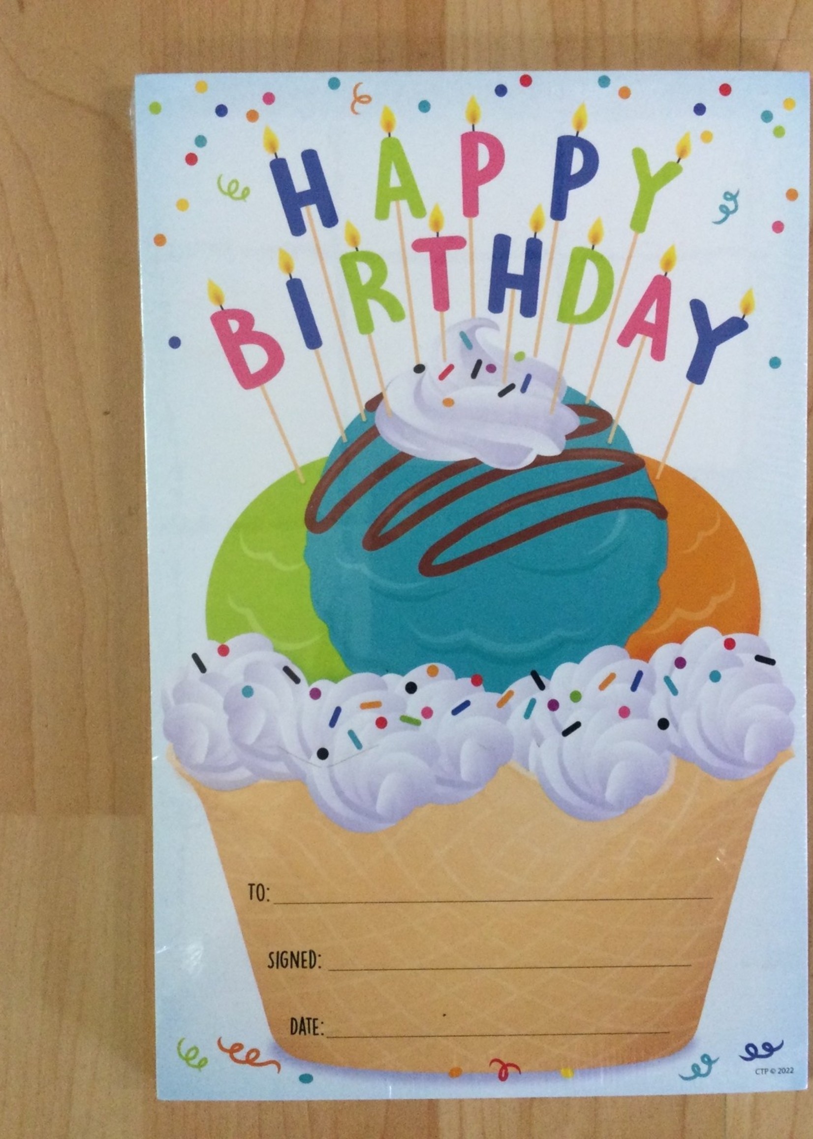 Waffle Cone Happy Birthday Award 30pk
