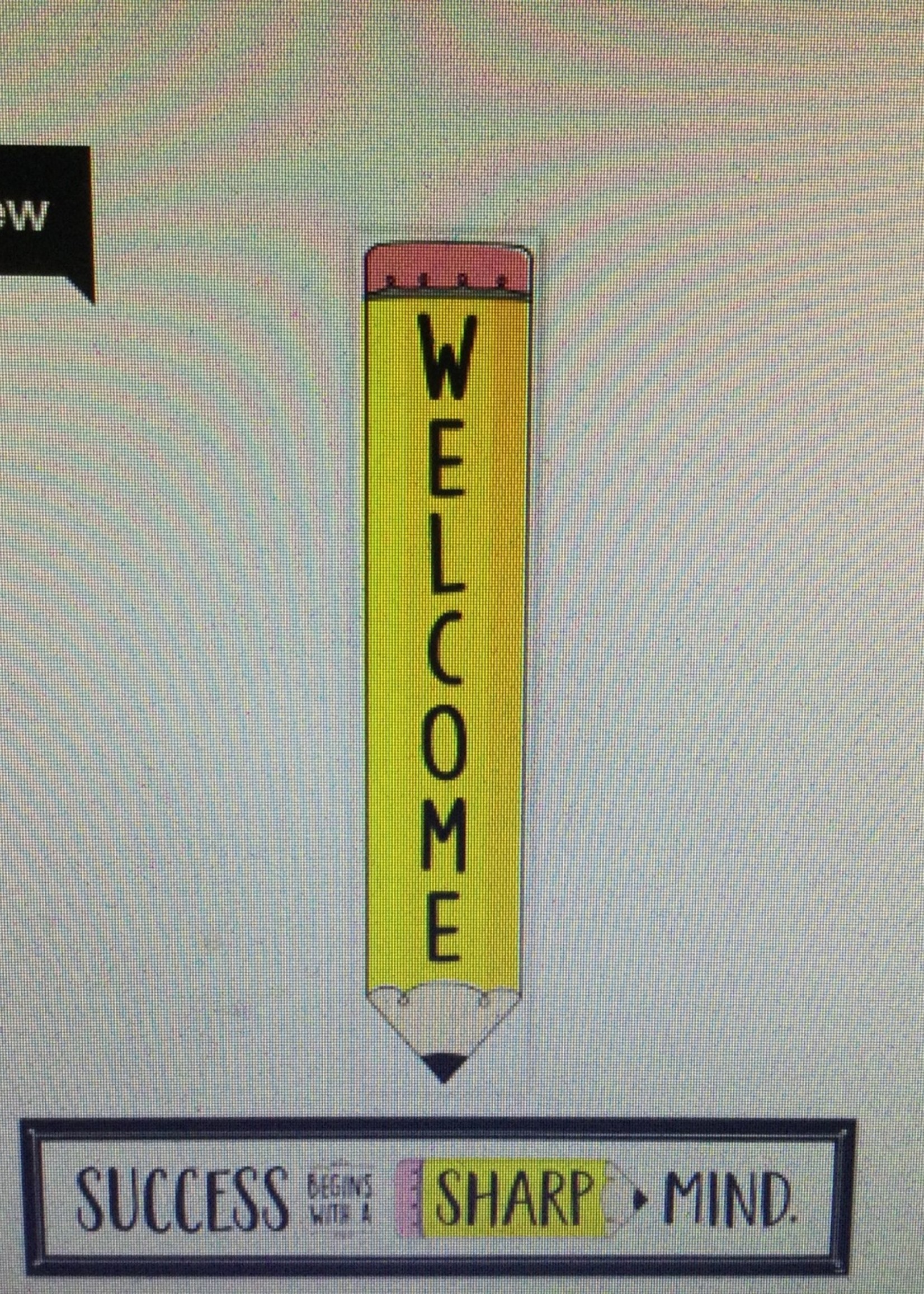 Doodle Pencil Welcome Banner