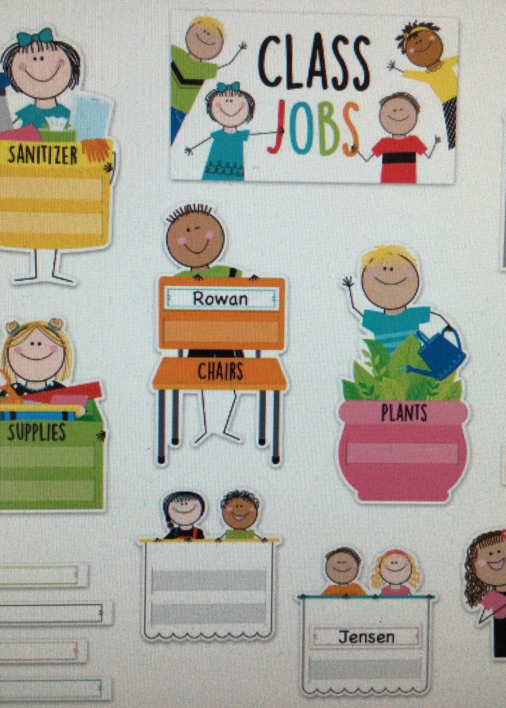 Stick Kids Class Jobs Mini Bulletin Board Set