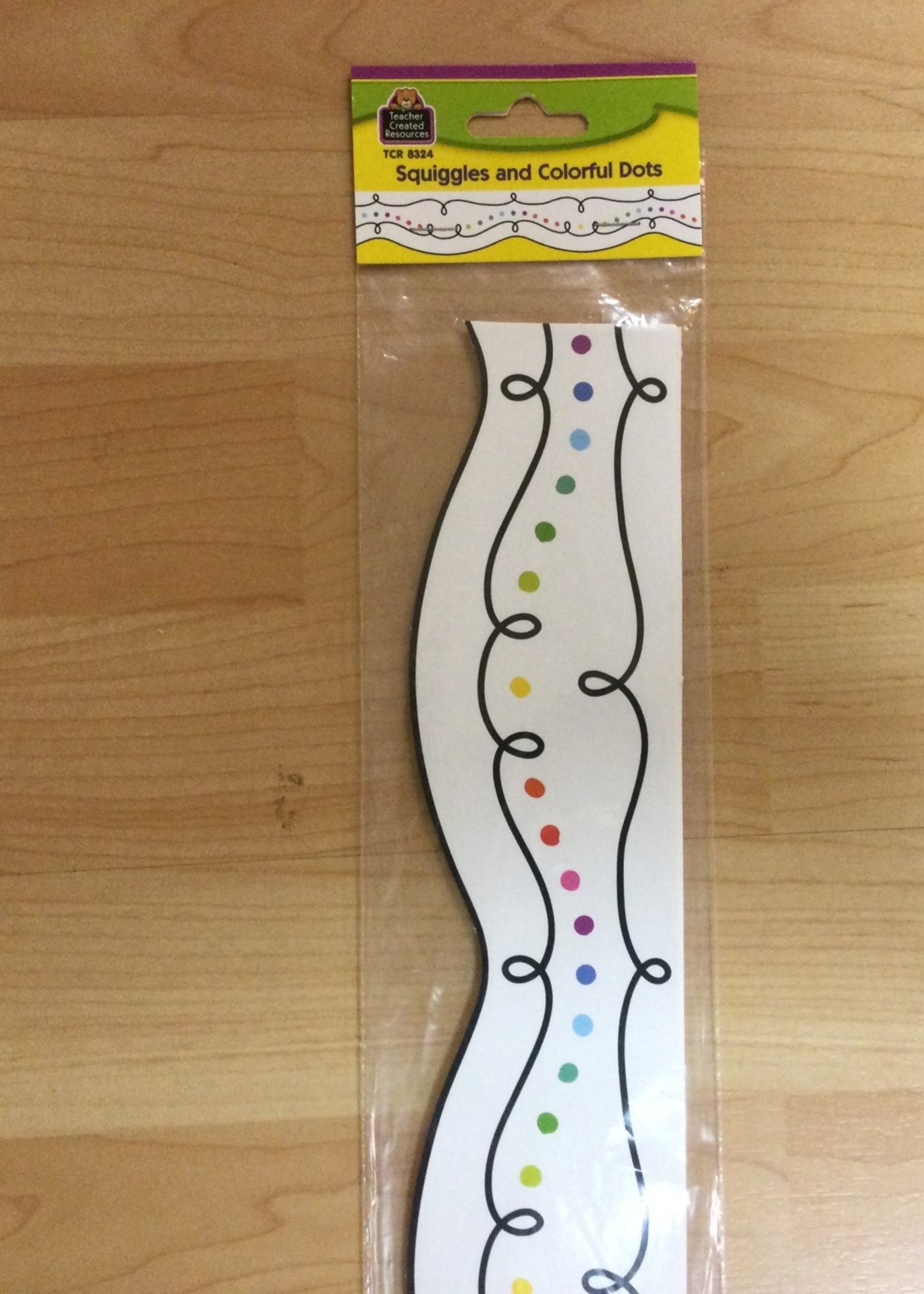 Squiggles & Colorful Dots Border 35'