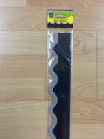 Modern Farmhouse Black w/Gray Scalloped Border 35'