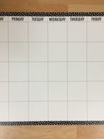 Messy Dots on Black Calendar Chart 22" x 17"